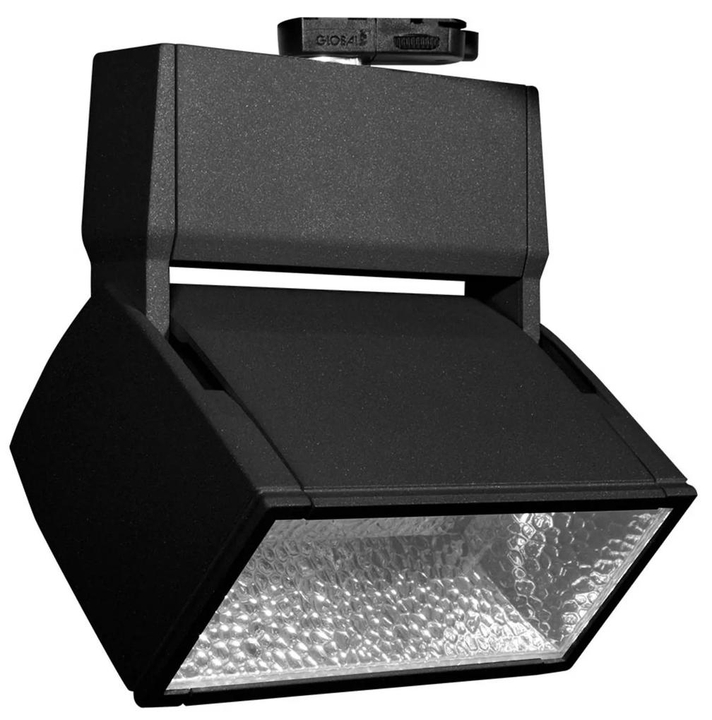 Koľajnicový LED reflektor Bakery, čierna L13