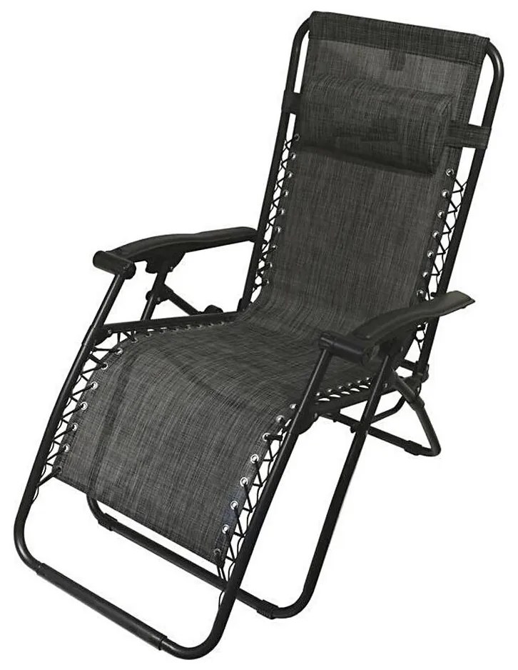 Skladacie polohovateľné kreslo antracit