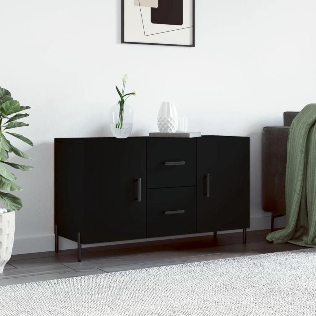 Komoda, čierna 100x36x60 cm, kompozitné drevo 828181