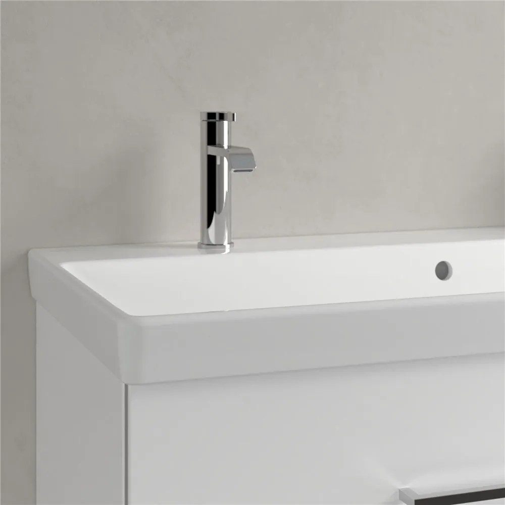 VILLEROY &amp; BOCH Avento umývadlo na skrinku s dvomi otvormi, s prepadom, 1000 x 470 mm, biela alpská, 4156A401