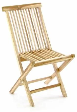 Skladacia stolička Gardenay z teakového dreva