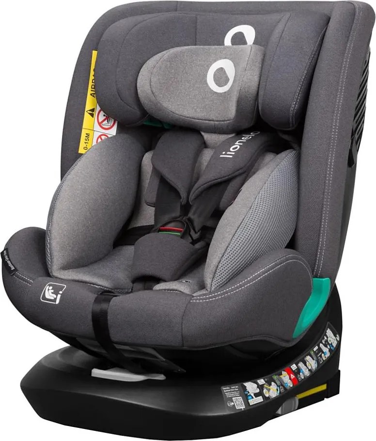 Lionelo - Autosedačka s otočnou základňou BASTIAAN ONE i-Size 40-150 cm Grey Stone