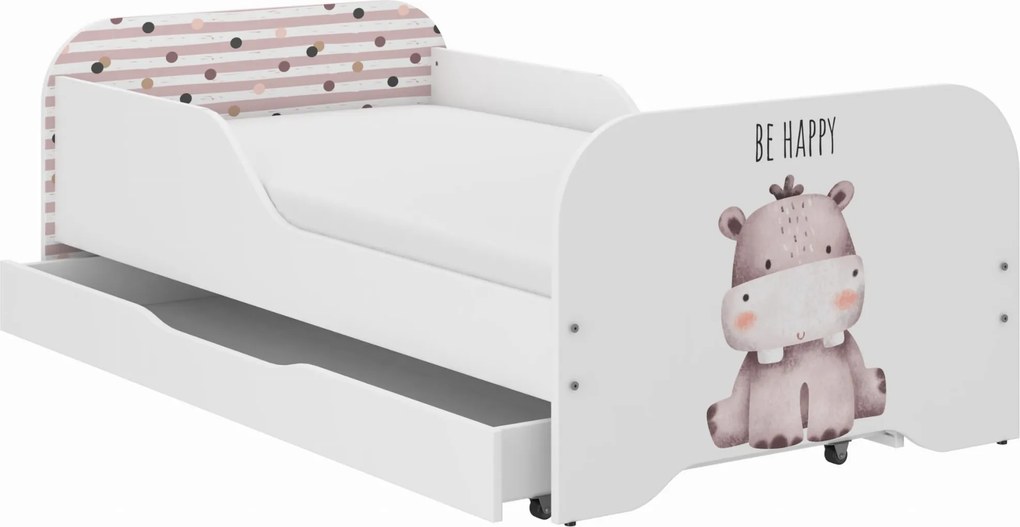 Wooden Toys Detská posteľ MIKI 140x70 HIPCIO SAFARI