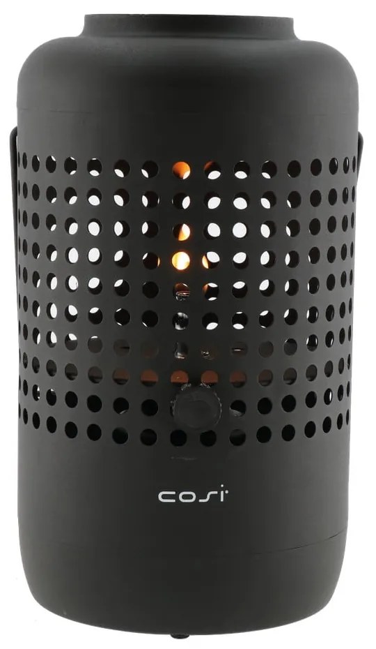 Čierna plynová lampa Cosi Drop, výška 37 cm
