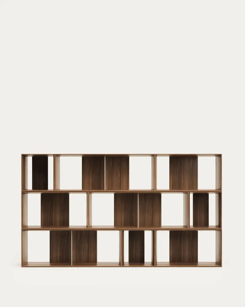 Modulárny policový systém v dekore orecha v prírodnej farbe 67x38 cm Litto – Kave Home
