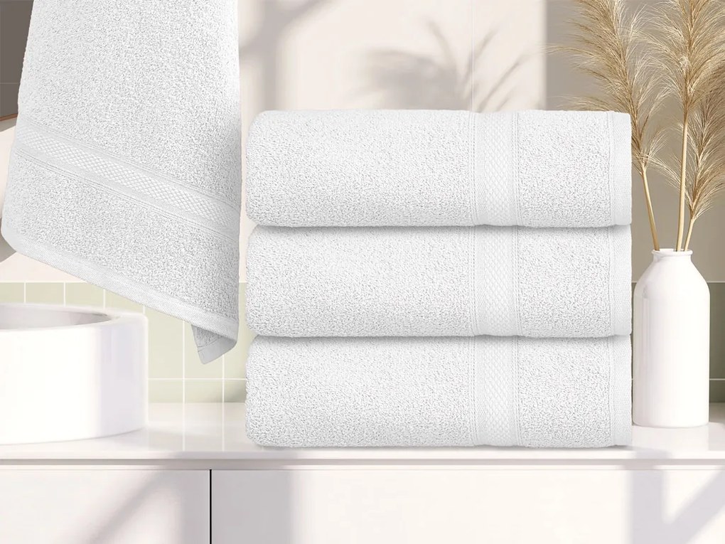 Uterák CLARYSSE ELEGANCE 60x110 cm biely, 100% bavlna