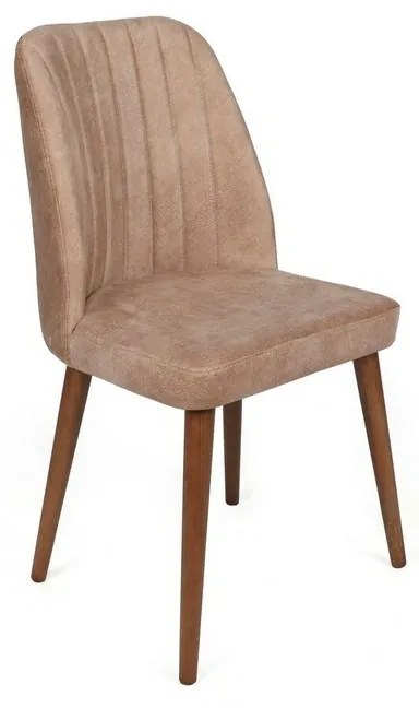 Súprava jedálenských stoličiek Alfa Beige aWalnut, 2 ks