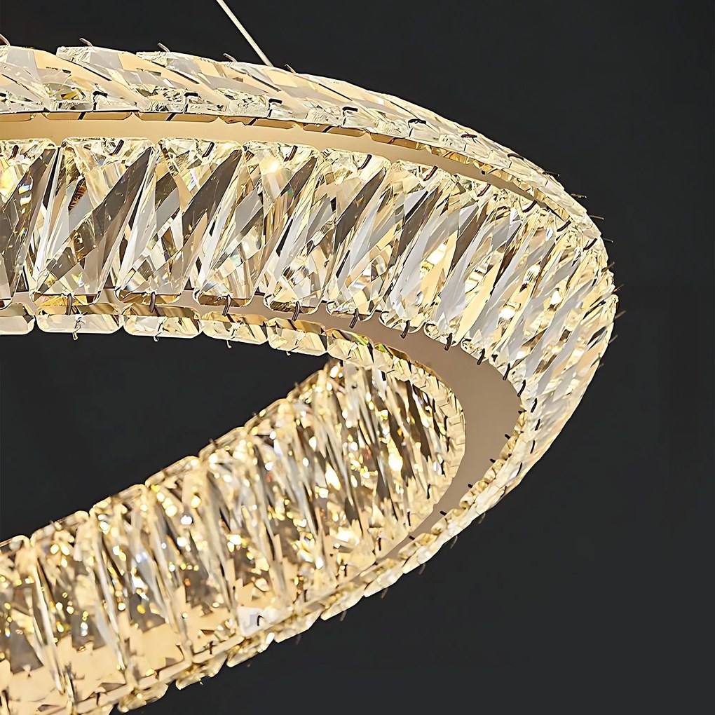 Toolight Toolight, LED stropné svietidlo 80cm, 45W, 4000 K, APP1769-CP, zlatá, OSW-04347