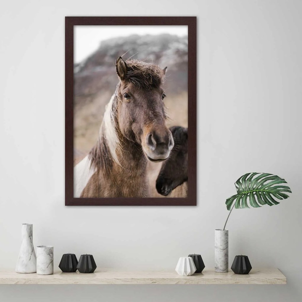 Gario Plagát Kôň na horskom pozadí Farba rámu: Bez rámu, Rozmery: 30 x 45 cm