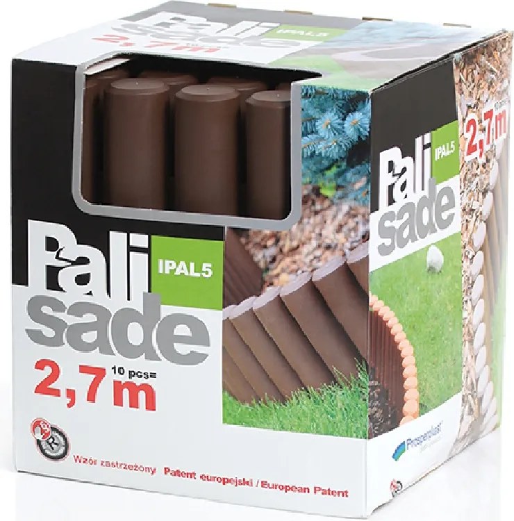 PROSPERPLAST Záhradná palisáda, tmavohnedá, 270 cm