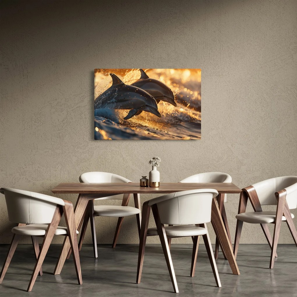 Obraz - Delfíny (90x60 cm)