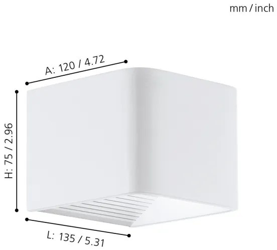Eglo 96497 - LED Vonkajšie nástenné svietidlo DONINNI 1xLED/6W/230V
