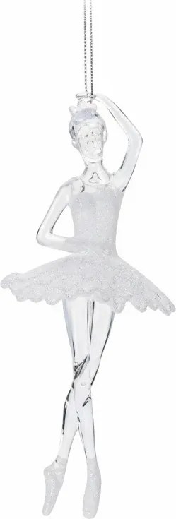Baletka na vianočný stromček – biela 17 cm