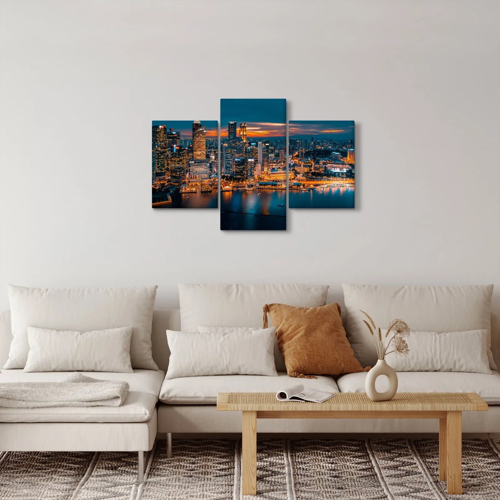 Obraz nočného mesta (90x60 cm)