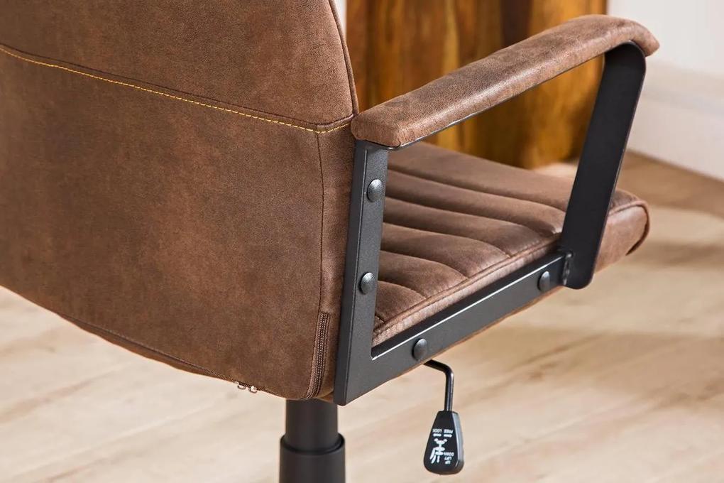 Kancelárska stolička Roma Vintage hnedá 125cm