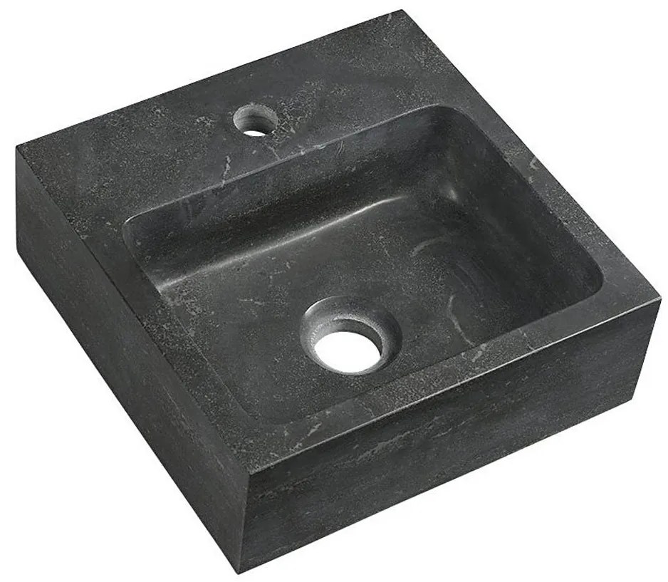 Sapho - Závesné umývadlo BLOK 30x30 cm antracit