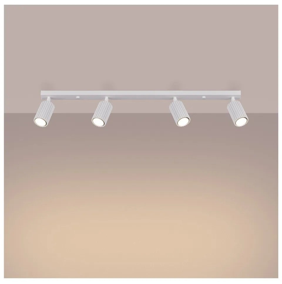 Biele bodové svietidlo 6,5x81 cm Gleam – Sollux