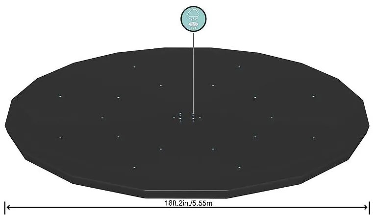 Kryt na rámový bazén 5,49M 58039
