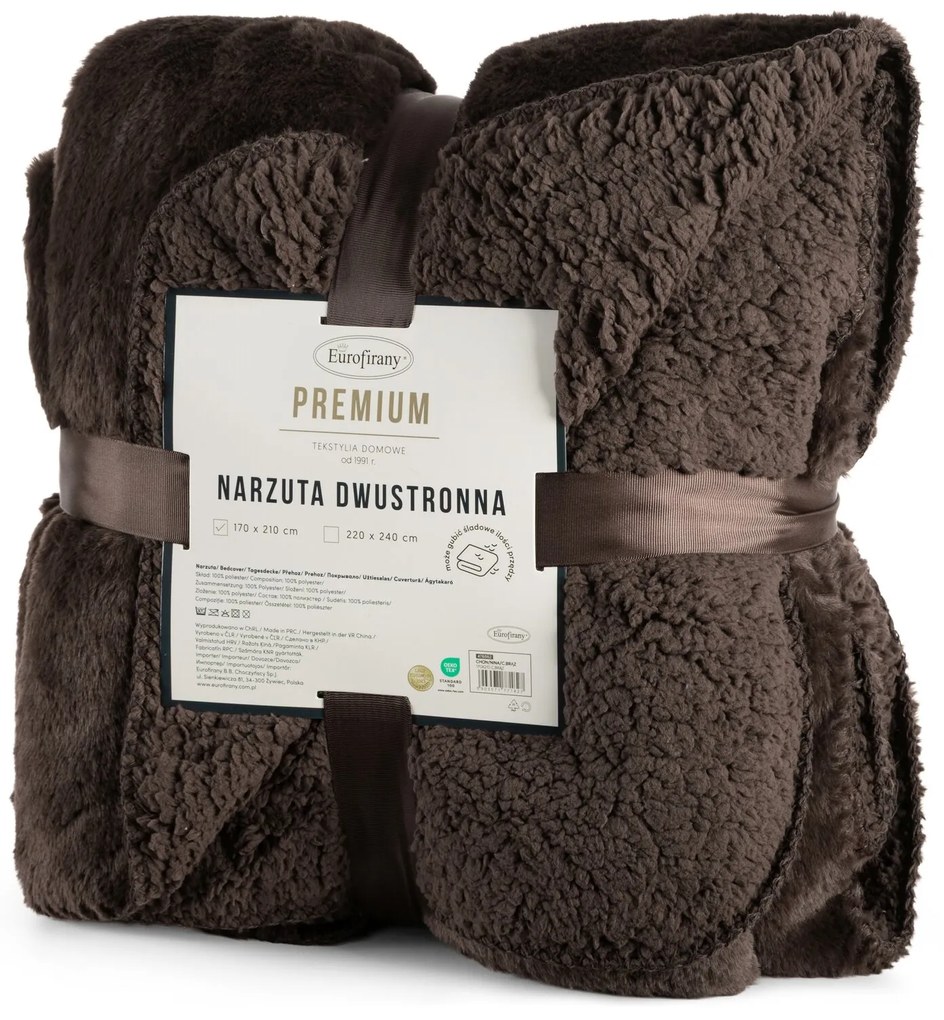 PREHOZ NA POSTEĽ NINA 220X240 CM TMAVOHNEDÝ