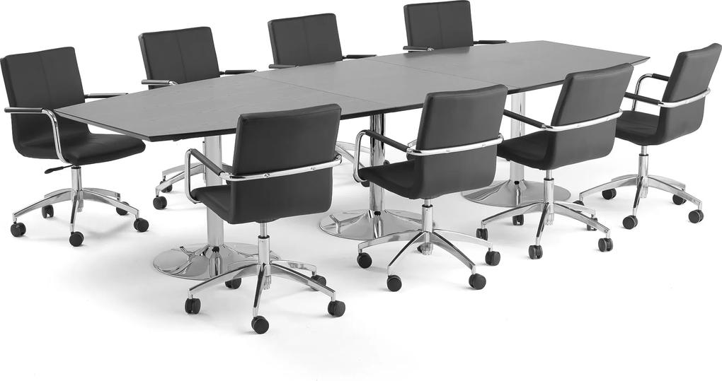 Zostava konferenčného nábytku: stôl Avery + 8 stoličiek Delta