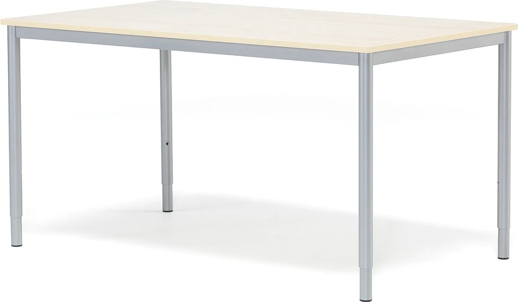 Kancelársky pracovný stôl Adeptus, 1400x800 mm, brezový laminát/šedá