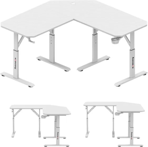 Herný rohový stôl Hero 7.3 biely