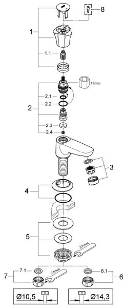 GROHE 20404001 - Stojanový ventil COSTA L DN 15 lesklý chróm