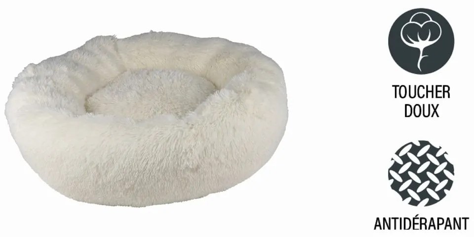 Krémový pelech pre psa ø 75 cm Fluffy – Love Story