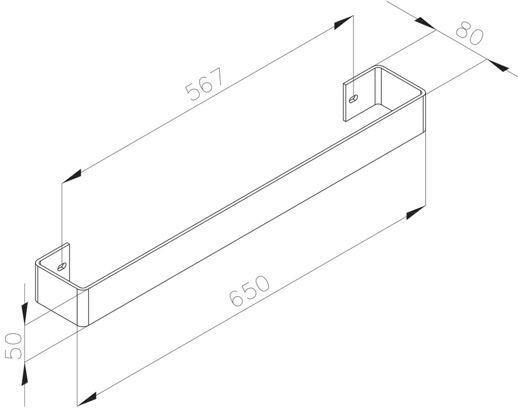 Sapho Sapho, COLONNA držiak uterákov 650x80 mm, leštená nerez, IRPA18