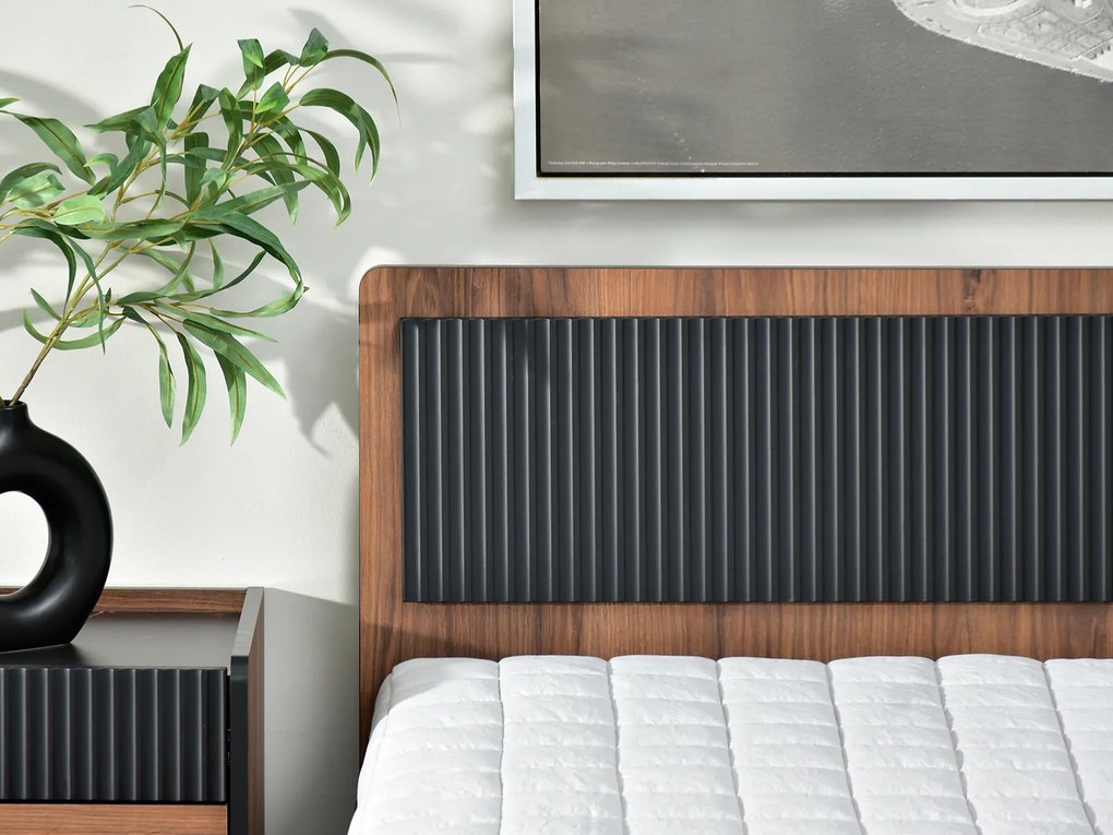 Manželská posteľ 160x200 cm Protegidas P13 (čierna). Akcia -21%. Vlastná spoľahlivá doprava až k Vám domov. 1137248