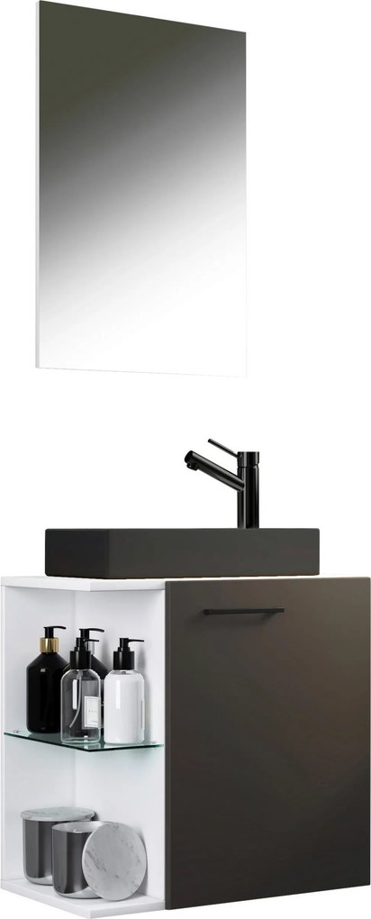 XXXLutz HOSŤOVSKÁ KÚPEĽŇA, antracitová, biela, 52 cm MID.YOU - Online Only kúpeľne - 000657037602
