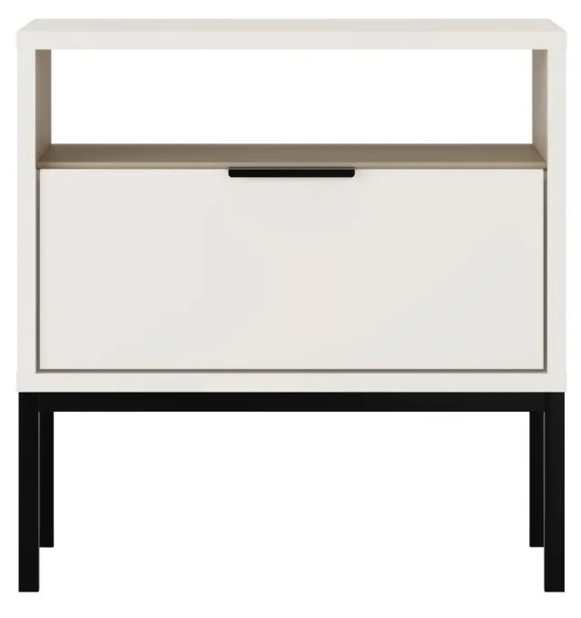 Nočný stolík Austin biely/čierny