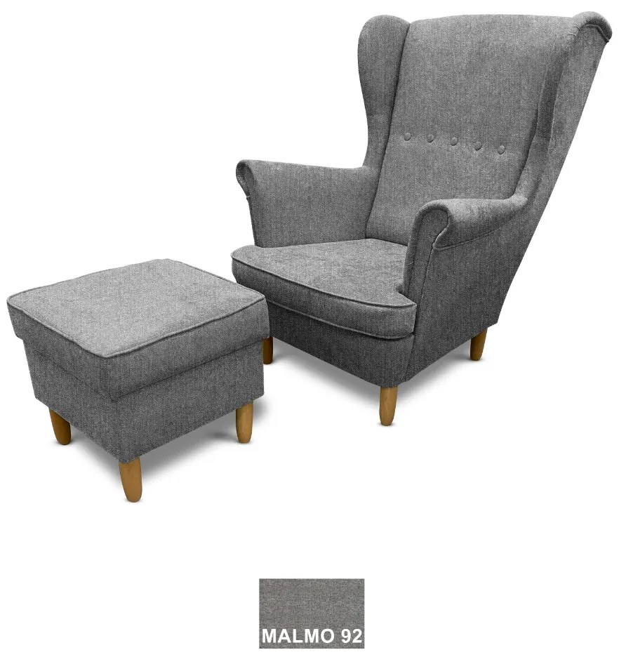 KRESLO UŠIAK TOBY + PODNOŽKA