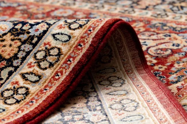 Koberec KESHAN Fredzle, Ornament, ramka orientálny 7573/53577 bordo / granát