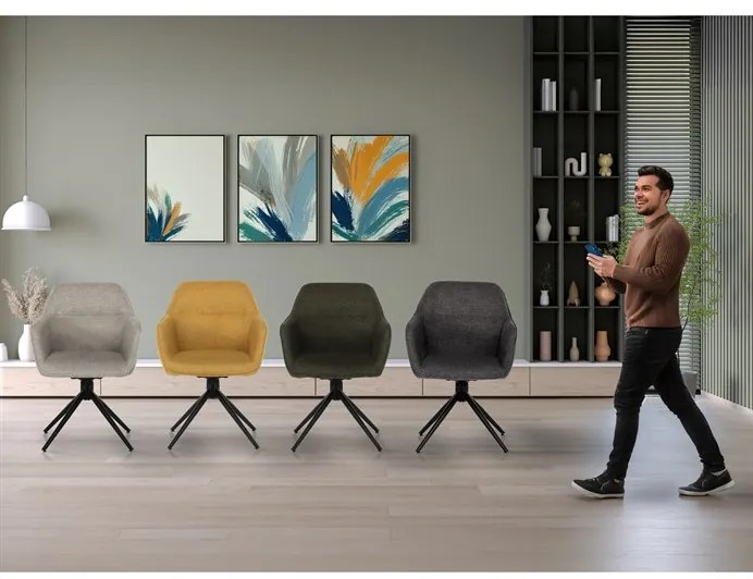 Autronic BONTEC Jedálenská stolička, krémová, látka, HC-536 CRM2 Farba: Krémová