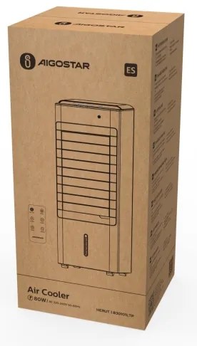 Aigostar - Ochladzovač vzduchu 80W/230V biela + diaľkové ovládanie