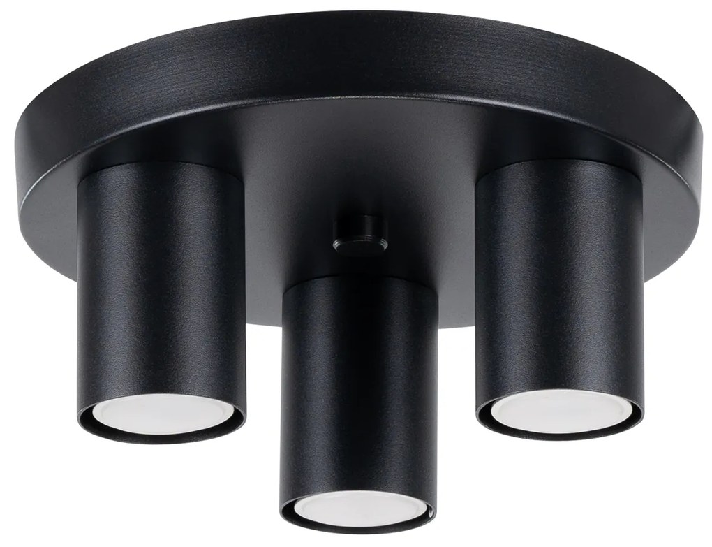 Stropné svietidlo Lagos, 3x čierne kovové tienidlo