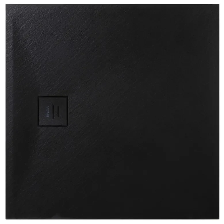 Erga Hyper, SMC sprchová vanička 100x90x2,6 cm + sifón, čierna matná, ERG-V06-SMC-9010S-BK