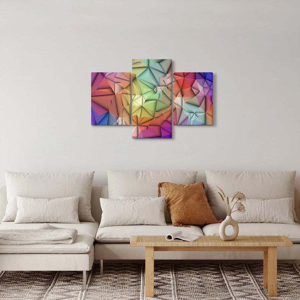 Obraz - Polygonálna abstrakcia (90x60 cm)
