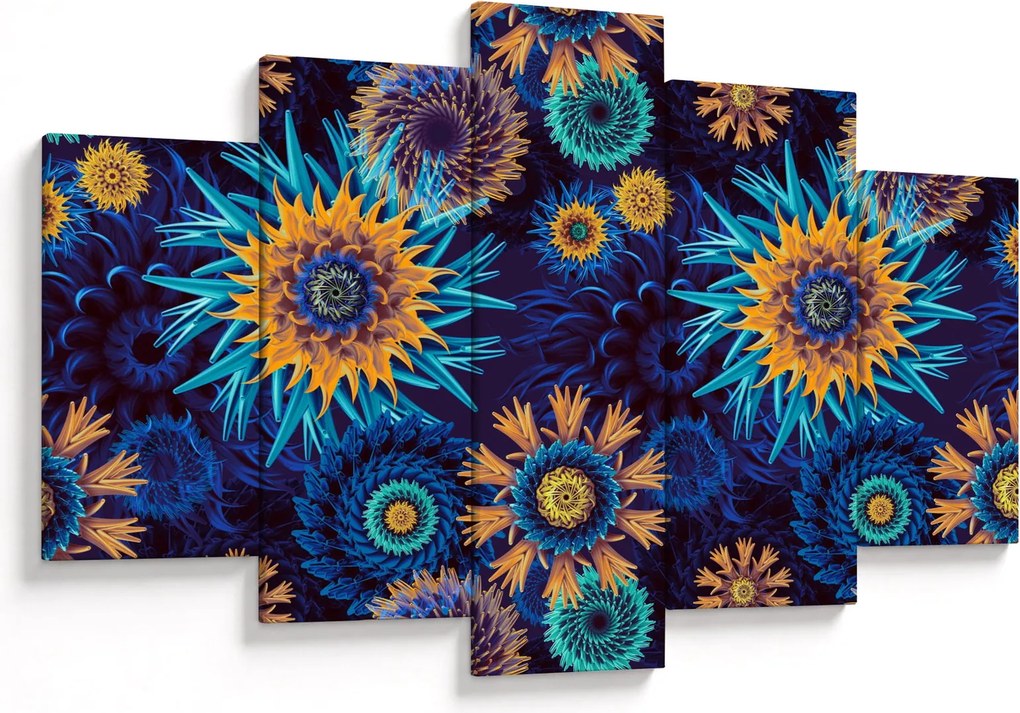 Obraz - 3D kvety (150x105 cm)