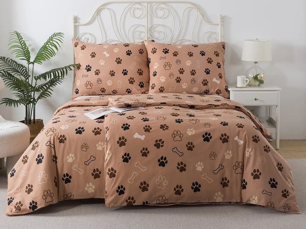 XPOSE® Bavlnené Renforcé obliečky LABKY - béžové