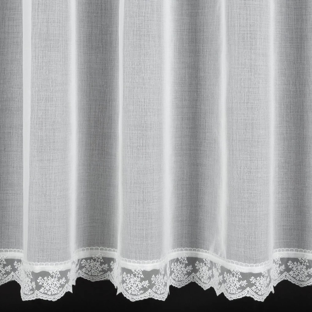 EUROFIRANY KRÁTKA ZÁCLONA NA PÁSKE SUZAN 350X150 CM BIELA