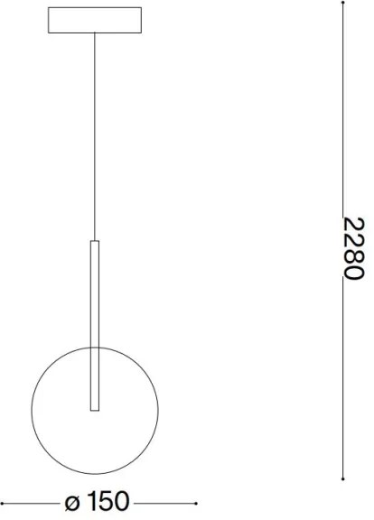 Ideal Lux - LED Luster na lanku EQUINOXE 1xG4/2W/230V pr. 15 cm chróm/dymová