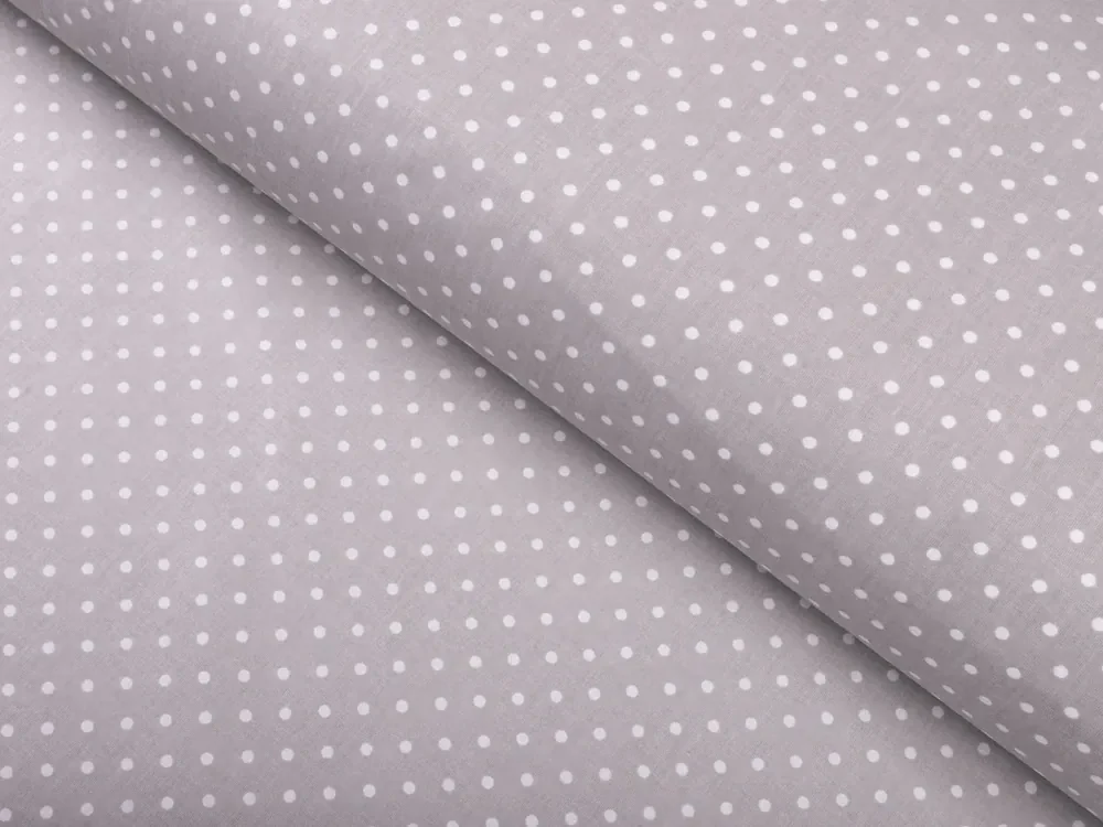 Biante Vankúš valec bonbon Sandra SA-299 Biele bodky na sivom 15x60 cm