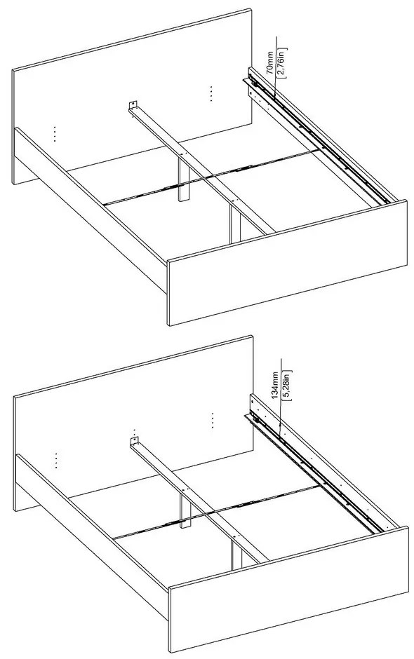 Biela dvojlôžková posteľ 160x200 cm Naia – Tvilum
