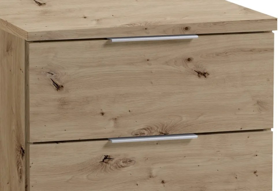 Nočný stolík s 3 zásuvkami Smilla, výška 61 cm, dub artisan