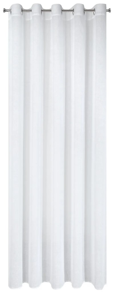 ZÁCLONA NA KRÚŽKOCH VIOLA 140X250 CM BIELA