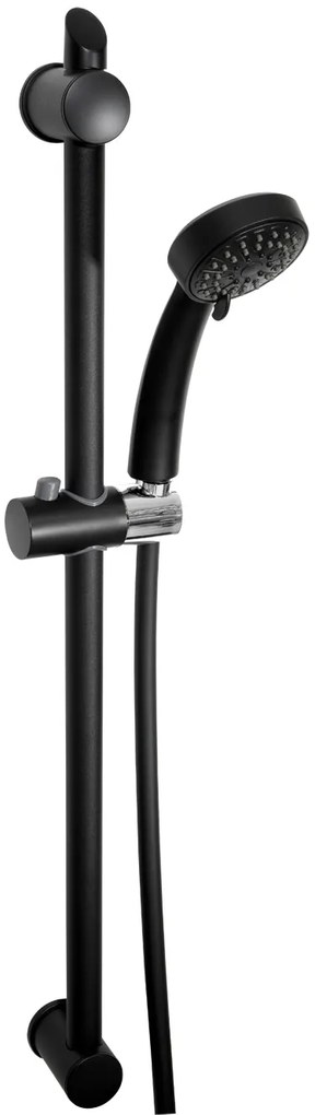 Novaservis Sprchové súpravy - súprava sprchovej hlavice, 3 prúdy, hadice a tyče, čierna, KIT602,5