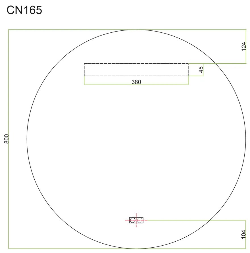 Mereo Mereo, Zrkadlo okrúhle, LED osvetlenie, MER-CN165