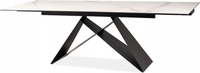 Rozkladací jedálenský stôl 160-240 cm Wallace (čierna) (pre 6 až 8 osôb)